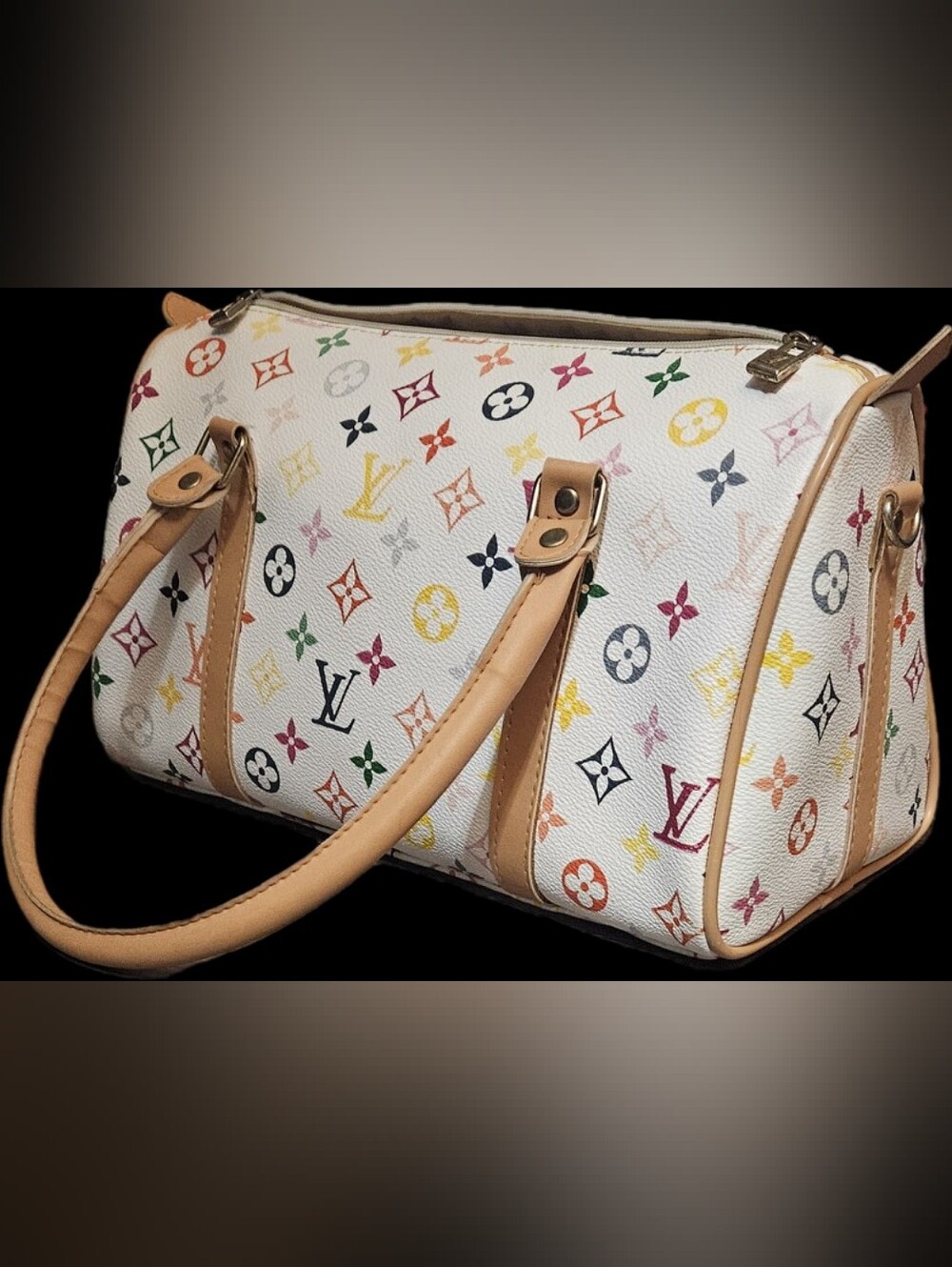 Louis Vuitton Multicolor Monogram White Canvas - Picture 4 of 6